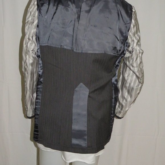 Brooks Brothers Made to Measure Gray Herringbone Two Button Suit 40R - Picture 12 of 15